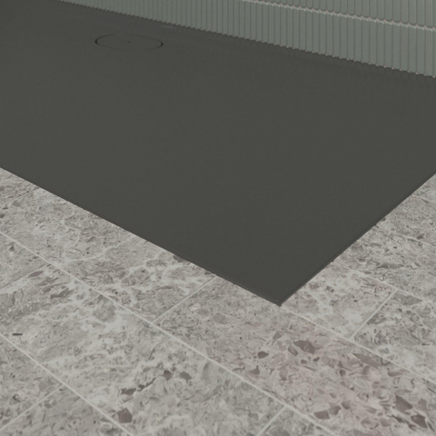 Villeroy & Boch Ecora douchebak - 180x80x3.5cm - afvoer lange zijde - anthracite (antraciet) SW1558915