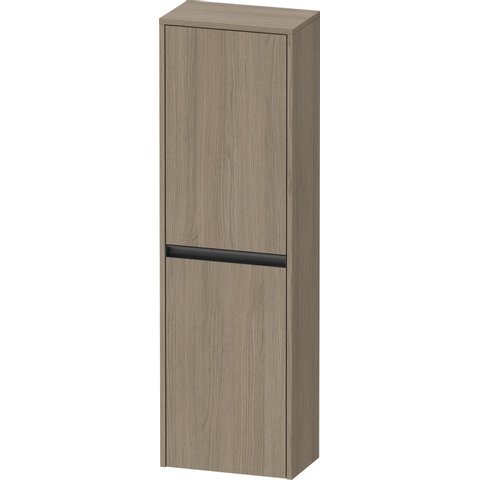 Duravit Ketho.2 Halfhoge kast - met 2 deuren - 40x132x24cm rechts - met tip oneiken - mat eiken terra (hout) SW772174