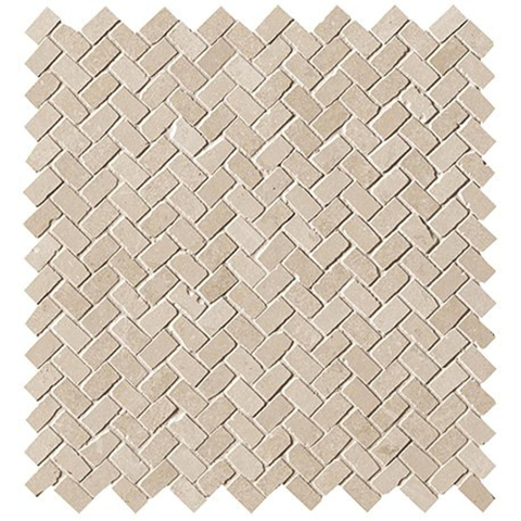 Terravito Ellino Mozaïektegel - 30x30cm - visgraat - 9mm - Sand mat SW1119880