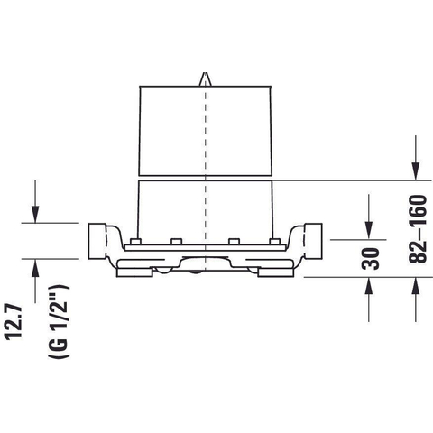 Duravit Universal Basiselement - 1 greeps badmengkr inb - 150x160x150mm - wit SW527989