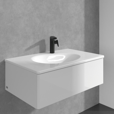Villeroy & Boch Antao 1 greeps wastafelkraan - 173mm - met push open afvoergarnituur - mat zwart SW974177