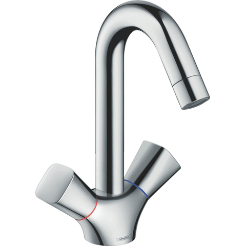 Hansgrohe Logis S wastafelkraan - 180 met waste - hoogglans chroom 0605663