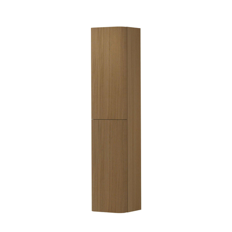 INK Concept R Armoire haute - 35x35x169cm - 2 portes - angles arrondis - rainurage vertical - pour poignées - ouverture à gauche - light veneer SW1405437
