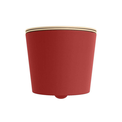 Mondiaz LAVIE hangtoilet – spoelrandloos – 36 x 53 cm – met softclose zitting – Fire (rood), zitting Sand (beige) SW1208769
