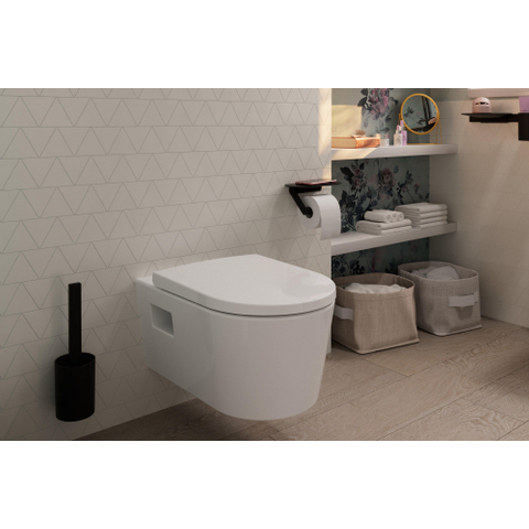 Hansgrohe Wallstoris Closetrolhouder - 23x9.7x3.4cm - mat zwart SW651559