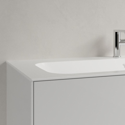 Villeroy & Boch finion meubelwastafel - met 1 kraangat - 120x50cm CeramicPlus - met verdekte overloop - geslepen - Stone White (mat wit) SW209581