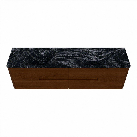 Mondiaz CIRO-DLUX Badkamermeubelset - 180x45x50cm - Solid surface wastafel Lava - 2 wasbak Dubbel - zonder kraangaten - 4 lades - Ruby SW1531616