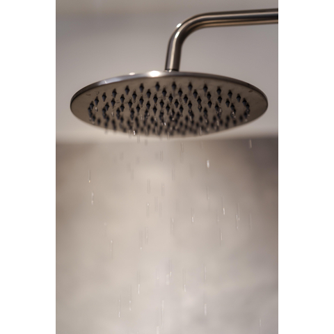 Fortifura Calvi opbouw regendoucheset – Ø25 cm hoofddouche – 1-stands staafhanddouche – RVS geborsteld SW1204409