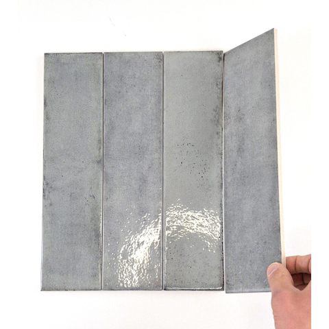 ÉCHANTILLON Terravito Sileno Carrelage mural - 30x7.5cm - 8mm - Gris SW1221295