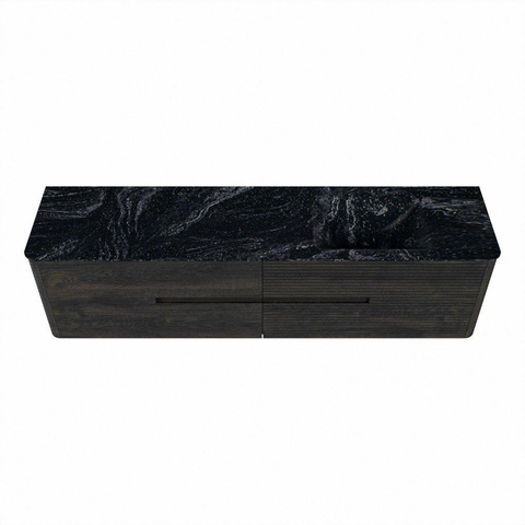 Mondiaz CIRO-DLUX Badkamermeubelset - 190x45x50cm - Solid surface wastafel Lava - 1 wasbak Rechts - zonder kraangaten - 4 lades - Shadow SW1532503