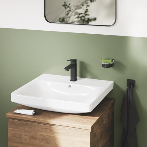Grohe Dice Wastafelmengkraan - m-size - opbouw - trekwaste - matte black (mat zwart) SW1440588