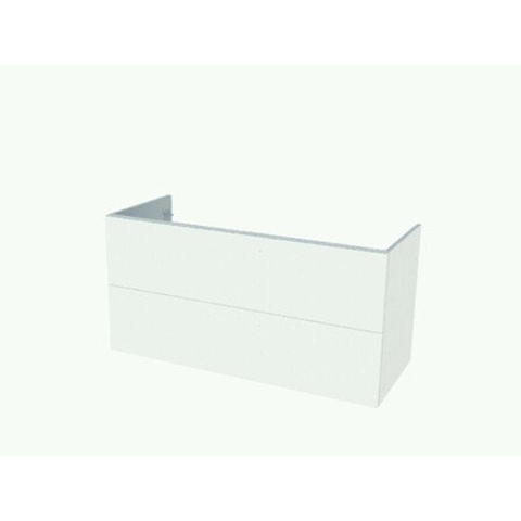Nemo Go Ensemble de meuble - 80x65x45.5cm - 2 tiroirs - avec poignée - 1 vasque Blanc mat - 1 trous de robinet - avec miroir - MDF standard white SW911679