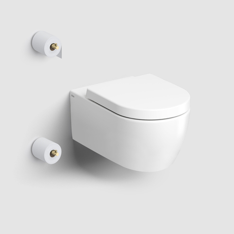 Clou Kaldur porte-rouleau de papier toilette droit or brossé PVD SW917318