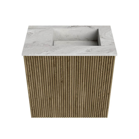 Mondiaz JOYA-DLUX Meuble de toilette 40cm - couleur Dusk - Vasque FAYE position Droite Sans trou de robinet couleur Glace SW1423138