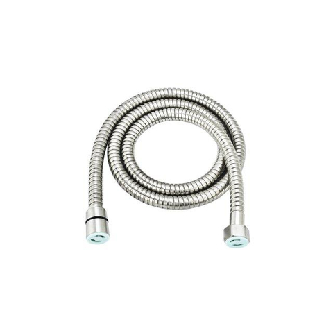 Fortifura Nebbio Ensemble combiné de bain - mitigeur thermostatique - barre de glissement avec coude mural intégré - flexible de douche métallique - douchette ronde - Remplissage-vidage de baignoire - inox brossé PVD (inox) SW1238046