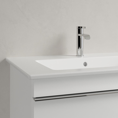 Villeroy & Boch Venticello lavabo-meuble - 1 trou de robinet traversant 80x50cm - (adapté pour 3 trous de robinet) avec trop-plein stone white SW209638