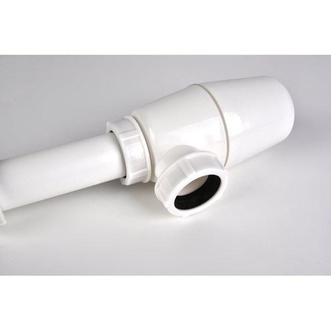 Viega siphon gobelet en plastique pour meuble 1 1/4x32mm gain de place avec rosace et tube mural SW970130