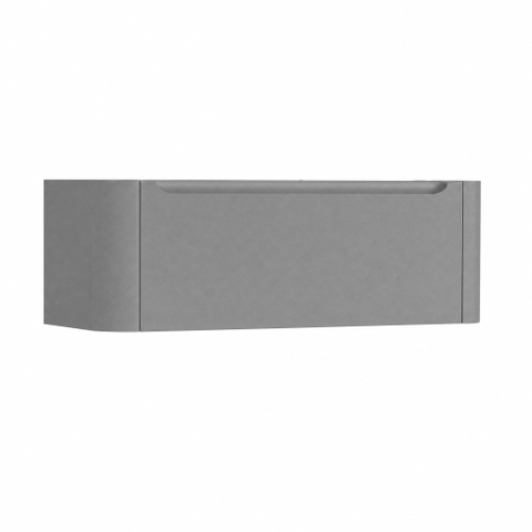 H&R badmeubelen Juice Meuble sous-vasque - 120x45x40cm - coins arrondis - 1 tiroir - poignée intégrée - stone grey mat SW867518