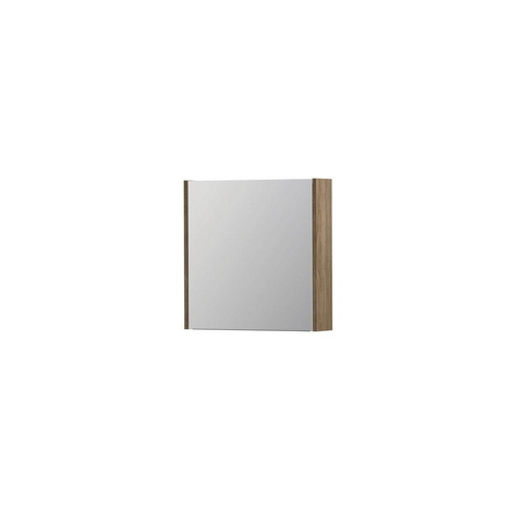 INK SPK1 spiegelkast – 60x60x14 cm – 1 deur, dubbelzijdige spiegeldeurr – Zuiver Eiken mat SW440346