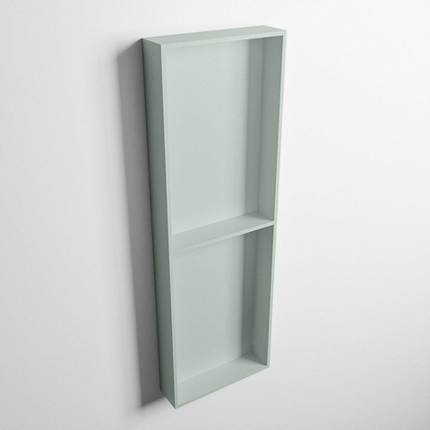 Mondiaz Easy nis 29.5x149.5x8cm voor Inbouw/opbouw 2 open vakken Solid surface Greey/Greey SW643834