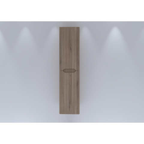 H&R badmeubelen Juice Hoge Kast - 40x35x170cm - met ronde hoeken - 3D-front - 2 deuren - rechtsdraaiend - rockford oak SW875867