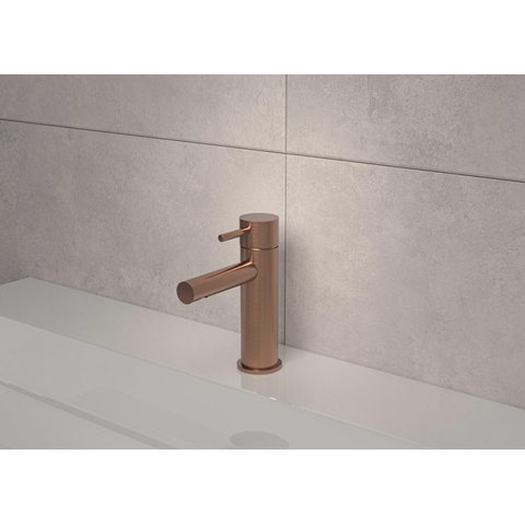 MAY Stilo Mitigeur de lavabo monotrou sur plage modèle S Cuivre brossé mat PVD SW1224793