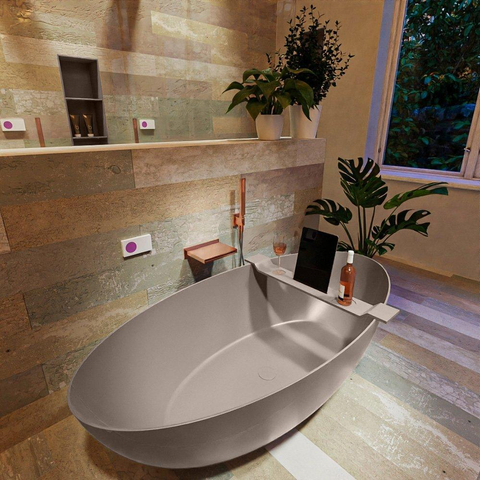 MONDIAZ FLOAT Baignoire îlot - 170x80cm - Smoke SW491516