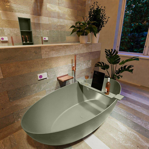 MONDIAZ FLOAT Baignoire îlot - 170x80cm - Armée SW491521