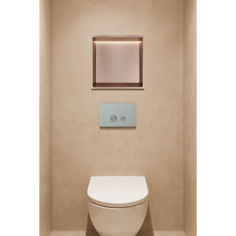 Hotbath &MORE Inbouwbox of inbouwnis - 30x30x10 - met LED - IP44 - PVD - geborsteld koper SW1246574