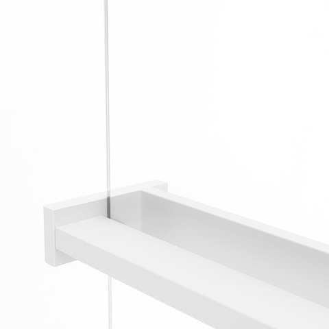 Fortifura Galeria handdoekrek voor inloopdouche - klemmen - 140cm - inkortbaar - mat wit SW1212786