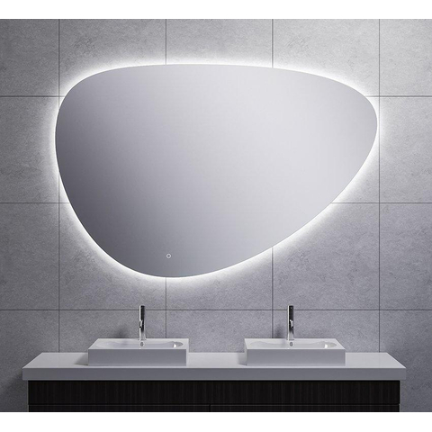 Wiesbaden Uovo Spiegel ovaal - met LED dimbaar en spiegelverwarming - 150cm SW484788