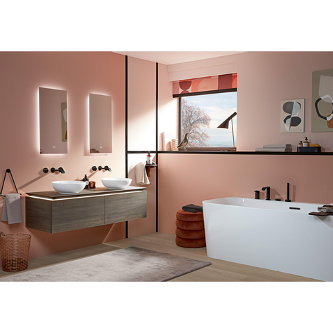 Villeroy & Boch Loop & Friends half - vrijstaand bad - 180x80cm hoek rechts Acryl - glans wit SW762314
