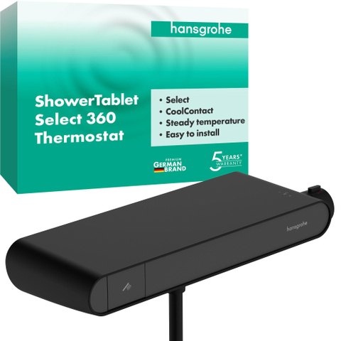Hansgrohe Tablet Select360 opbouw douchethermostaat mat zwart SW1566529