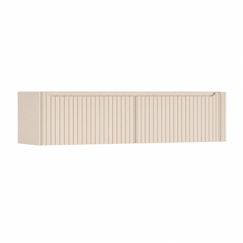 H&R Badmeubelen Juice Meuble sous vasque - 180x45x40cm - angle droit arrondi - 2 tiroirs - poignée intégrée - Merino SW1491238
