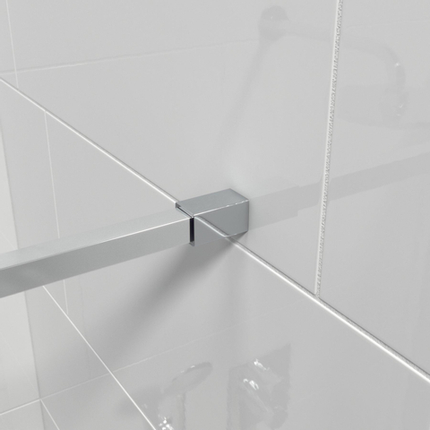 Marenza Bellini Douche à l'italienne - 80x200cm - verre fumé - chrome SW238184