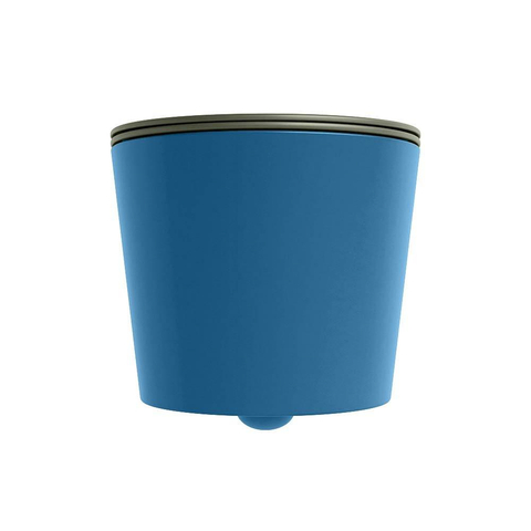 Mondiaz LAVIE WC suspendu – sans bride – 36 x 53 cm – avec abattant softclose – Jeans (bleu), abattant Army (vert) SW1208573