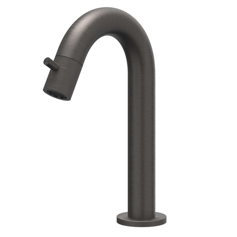 IVY Concord Robinet de lavabo - courbé - apparent - bas - RVS316 - PVD carbone noir brossé SW1031251