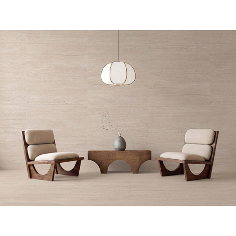 Modano Palma Cara vloer- en wandtegel - 90x90cm - 9mm - gerectificeerd - R10 - travertin - mat sand (beige) SW1601929