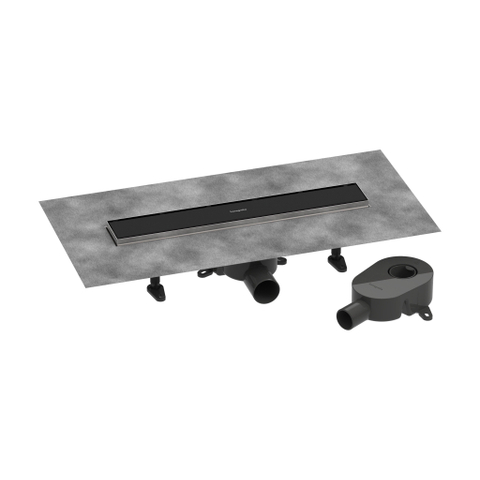 Hansgrohe RainDrain Go Douchegoot - 50cm - standaard/vlakke installatie - betegelbaar - mat zwart SW1590417