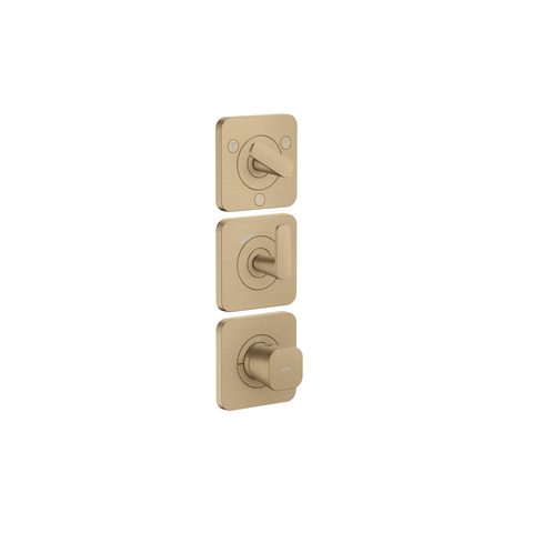 Hansgrohe Axor Citterio C afbouwdeel v. inbouw douchekraan thermostatisch v. 3 functiesbrushed bronze SW1152170