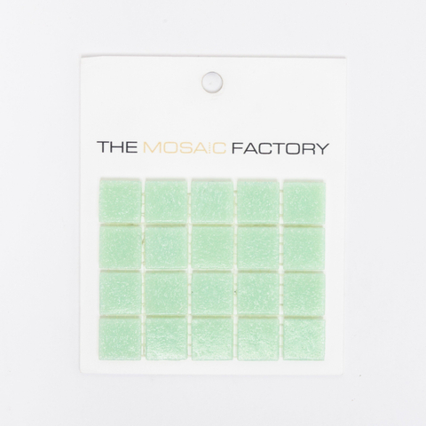 ÉCHANTILLON The Mosaic Factory Amsterdam carreau mosaïque 2x2x0.4cm pour mur et sol pour intérieur et extérieur carré Verre Vert Ultra Clair SW861846
