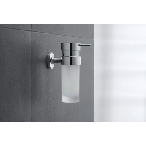 Duravit Starck T Zeepdispenser - 17.6x6cm - matglas - hoogglans chroom SW297107