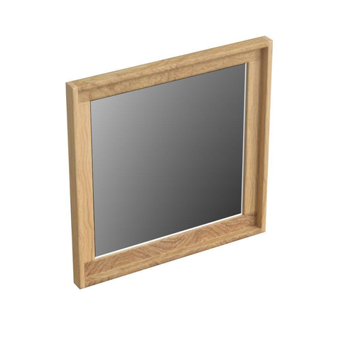 Forzalaqua Reno 2.0 miroir 40x40cm Carré sans éclairage avec cadre Chêne massif Smoke SW492627