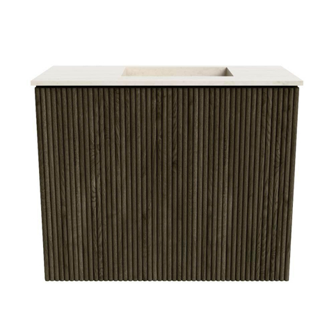 Mondiaz JOYA-DLUX 50cm toiletmeubel - kleur Shadow - Wastafel FAYE positie Rechts Zonder kraangat kleur Meli. SW1424864