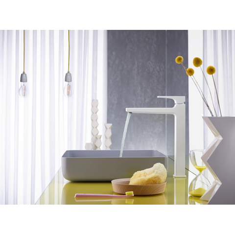 Hansgrohe Metropol mitigeur de lavabo monotrou 260 avec bonde push open avec bec saillant fixe 20,4 cm blanc mat SW297568