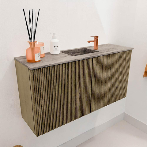 Mondiaz JOYA-DLUX 80cm toiletmeubel - kleur Dusk - Wastafel FAYE positie Midden 1 kraangat kleur Oza. SW1425981