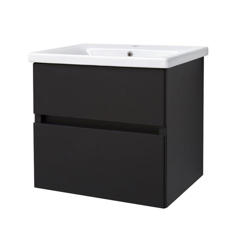 Best Design Quick Black Greeploos meubel onderkast en wastafel 65 cm mat zwart SW280236