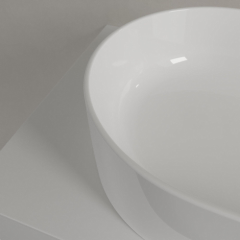 Villeroy & Boch Collaro opzetwastafel ovaal - 56x36cm - zonder overloop - zonder kraangat CeramicPlus - White Alpine (glans wit) SW358399