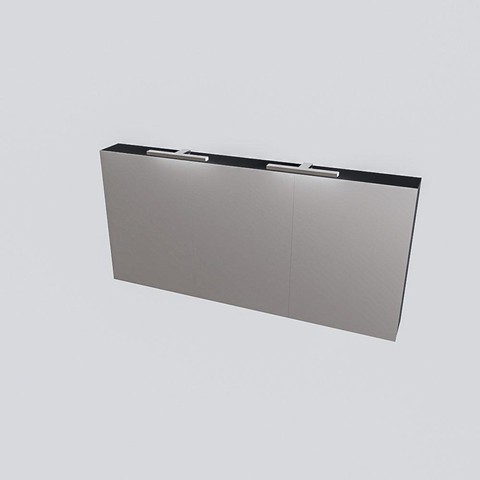 Mondiaz CUBB armoire de toilette – 150 x 70 x 18 cm – 3 portes – Dark grey (gris) SW410120