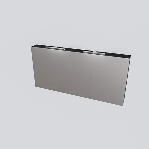 MONDIAZ CUBB Spiegelkast - 150x70x16cm - 3 deuren - dark grey SW410120